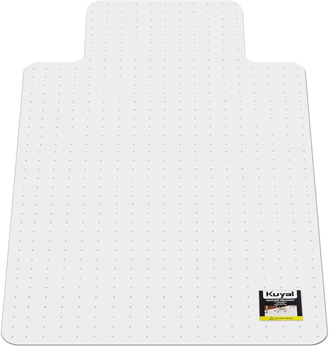 Kuyal Office Chair Mat for Carpet, 36x48 Clear Heavy Duty Computer Chair Mat by Kuyal