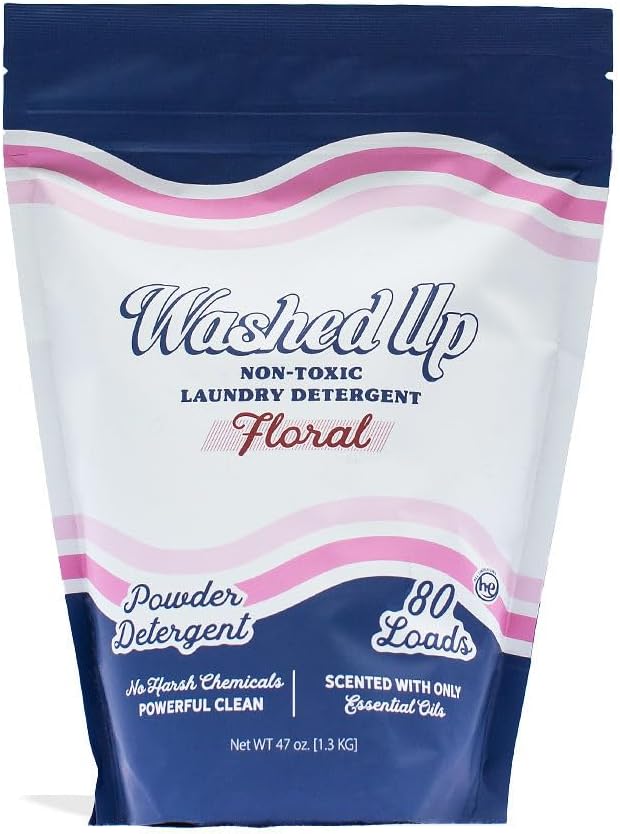 Floral Laundry Detergent Powder | Only 100% Pure Essential Oils | Safe by WashedUpGoods