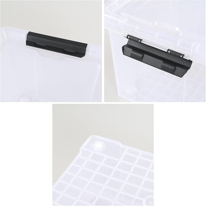 4 Pack 22 L Clear Plastic Storage Box - Image 3