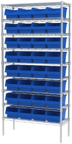 Akro-Mils 30080 ShelfMax Plastic Nesting Shelf Bin Box, 12-Inch L by 8-Inch W...