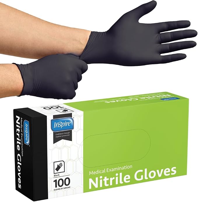 Inspire Black Nitrile Gloves | THE ORIGINAL Quality Black Gloves Disposable - Image 7