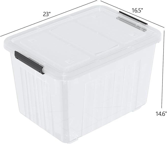 Zopnny 70 Qt Large Plastic Storage Box