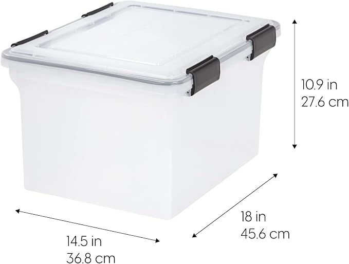IRIS USA 32 Quart WEATHERPRO Plastic Storage Box - Image 5