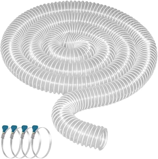 Qucship Heavy PVC Dust Hose, 2-1/2" x 10', Flexible PVC Fume Hose by Qucship