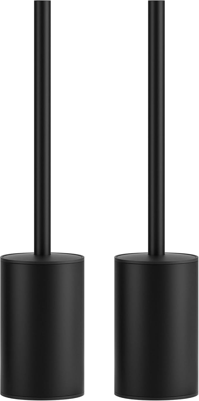 FORIOUS Toilet Brush and Holder Set, 304 Stainless Steel Heavy Duty Base and by FORIOUS