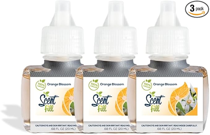 Scent Fill 100% Natural Orange Blossom Plug in Air Freshener, Scented Oil by ScentFill
