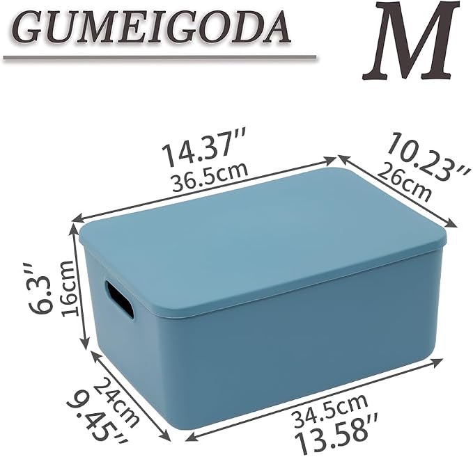 Plastic Storage Bins with lids, Storage Baskets, Container with handle - Image 5
