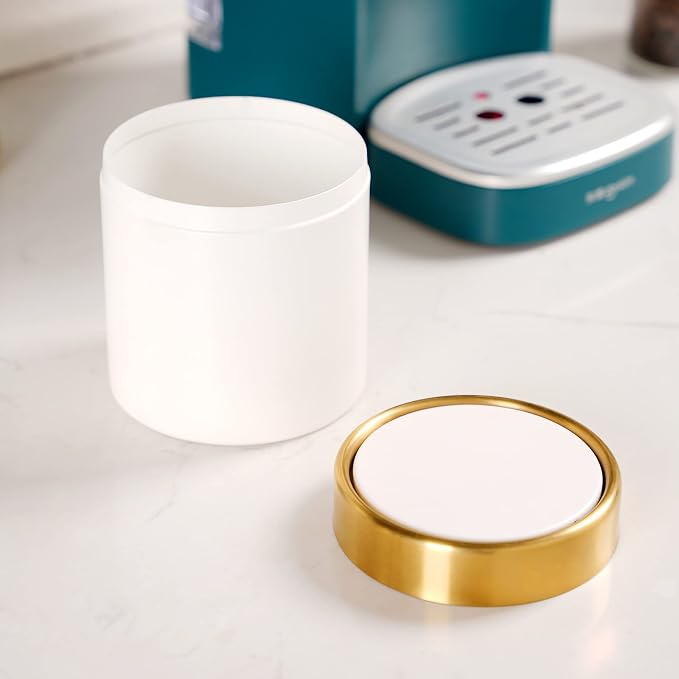 Mini Trash Can with Lid, Metal Small Tiny Mini Trash Bin Can, Mini Countertop - Image 6
