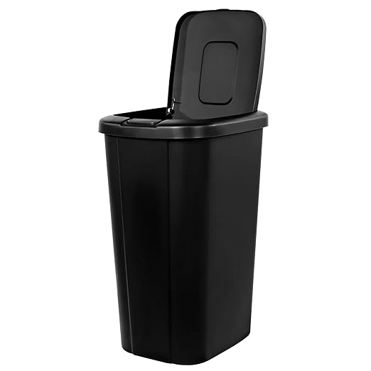 13.3 Gallon Trash Can, Plastic Touch Top Kitchen Trash Can - Image 3