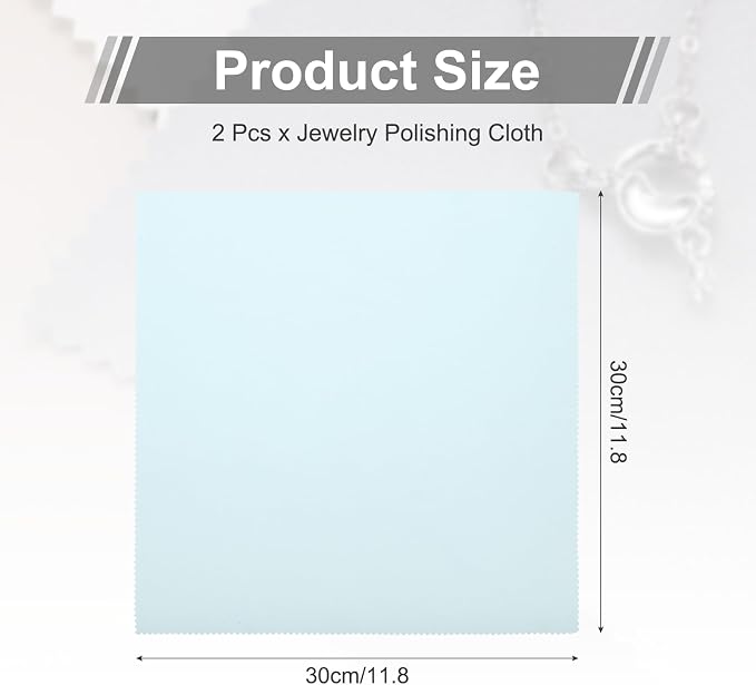 MECCANIXITY Jewelry Polishing Cloth 11.8x11.8 Inch Silver Polish Cleaning - Image 2