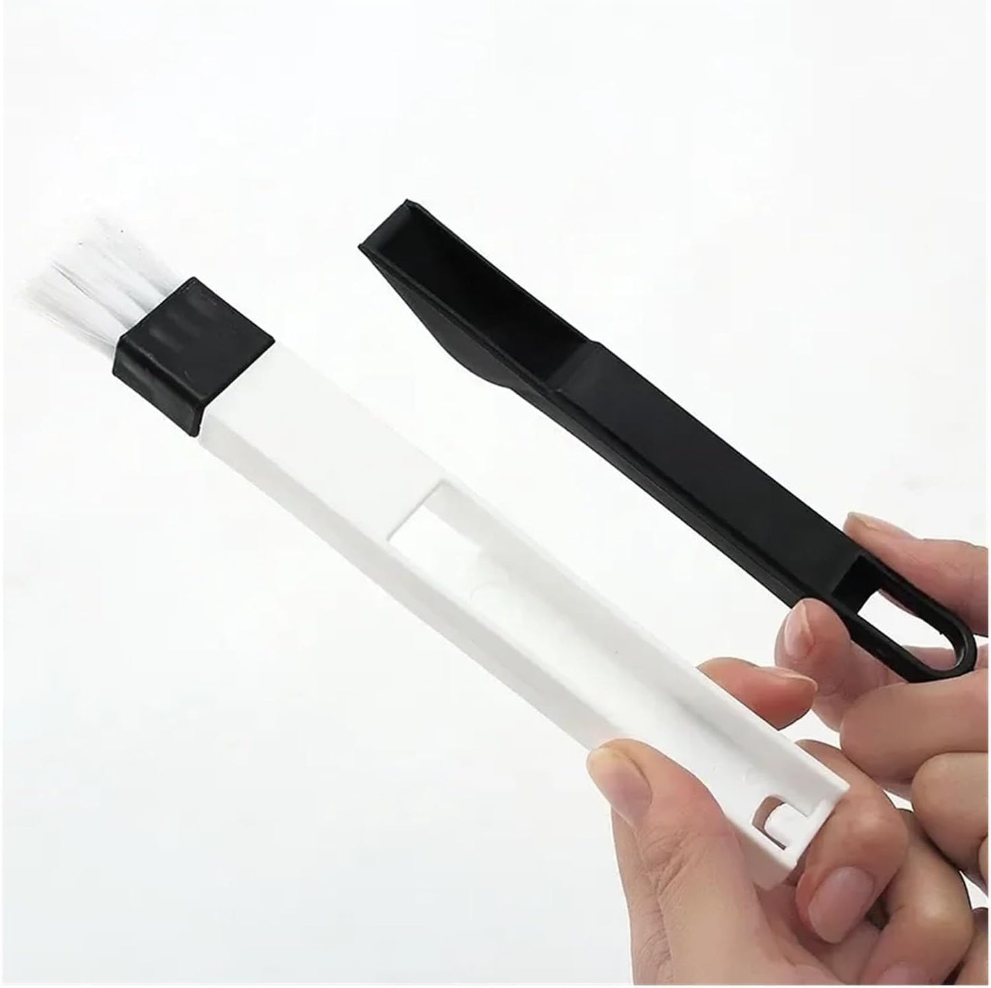 1pc Multi-Purpose Cleaning Brush with Dustpan, Manual Gap Slot Brush for Keyboard, Blinds, Door Sill, Sliding Tracks