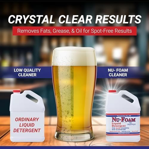 Nu-Foam Liquid Detergent for Bar Glassware – Original Streak-Free Solution - Image 4