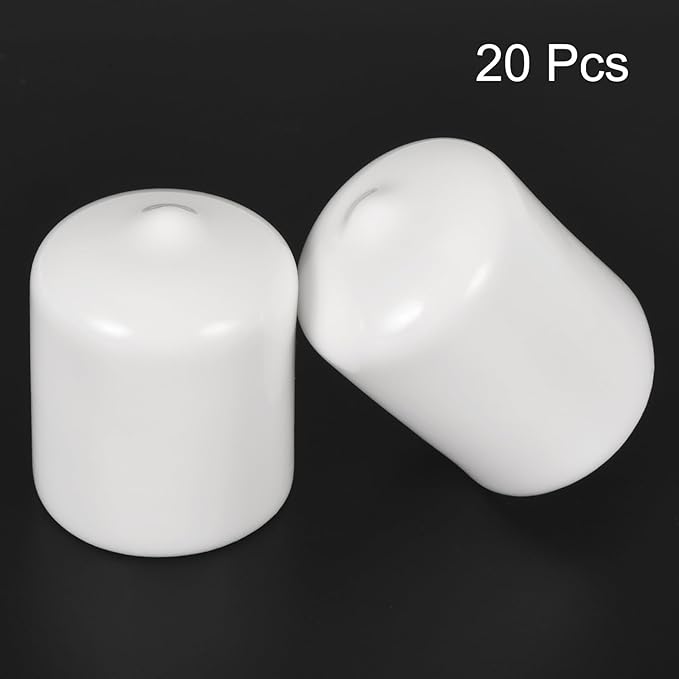 uxcell 20pcs Rubber End Caps 24mm ID Vinyl Round End Cap Cover Screw Thread - Image 2
