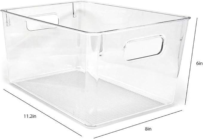 Isaac Jacobs 3-Pack Large Clear Storage Bins - Image 2