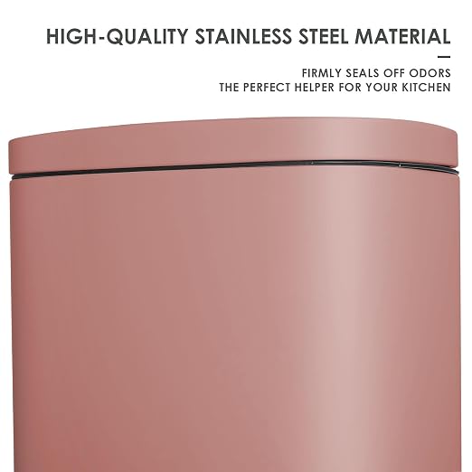 AthLike Trash Can, Stainless Steel Kitchen Garbage Can, Step Waste Bin - Image 3