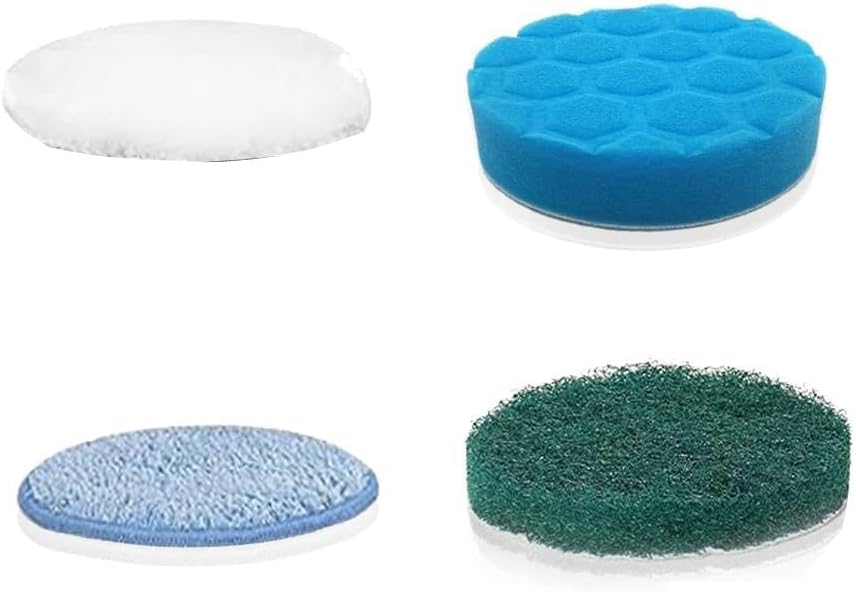 Electric Spin Scrubber Brush Heads Set,4 Pack Replaceable Brush Heads for Cordless Power Scrubber, for Household Cleaning Brushes Kitchen Bathroom Floor Tile Car Black