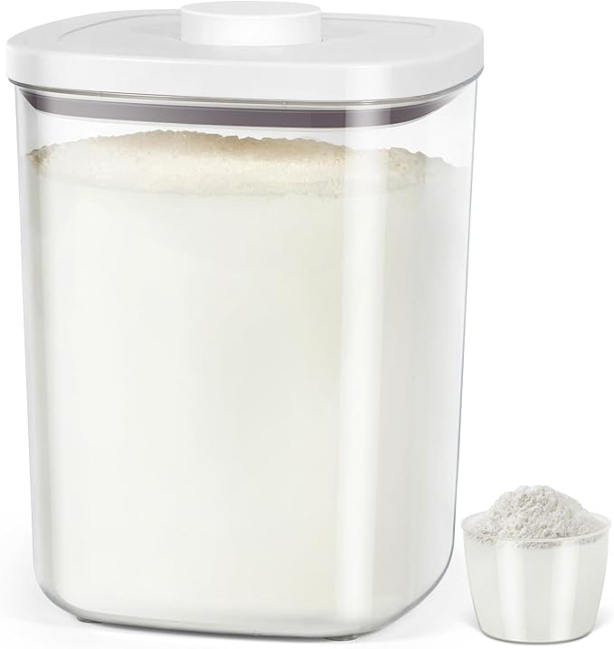 Airtight Rice Container 25 Lbs, Dry Food Holder by TBMAXS