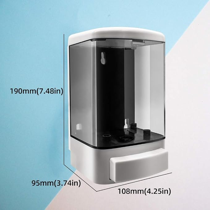 Soap Dispenser Wall Mount, 1000ML Commercial Manual Soap Dispenser Wall Mounted - Image 3