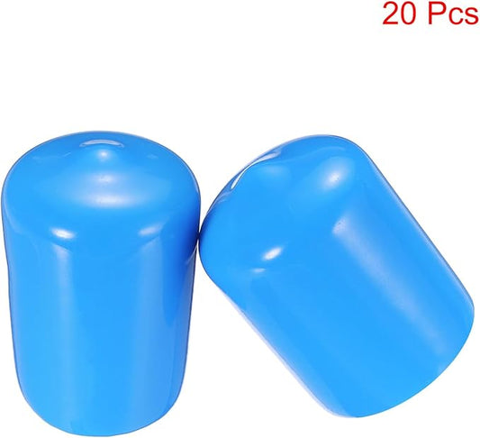uxcell 20pcs Rubber End Caps 19mm ID Vinyl PVC Round Tube Bolt Cap Cover Screw - Image 2