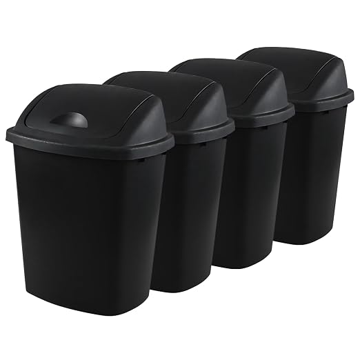 25 Liter Plastic Swing-Top Trash Can - Image 6