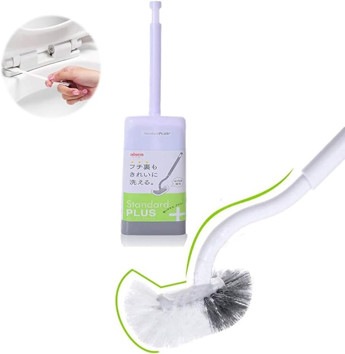 Marbarsse Bathroom Toilet Bowl Brush and Holder, Curved Design Toilet Brush by Marbrasse