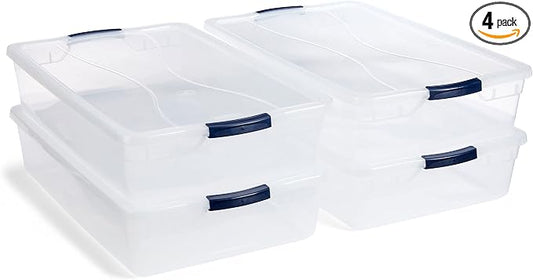 Rubbermaid Cleverstore 42 Quart Stackable Plastic Storage Bin by Rubbermaid