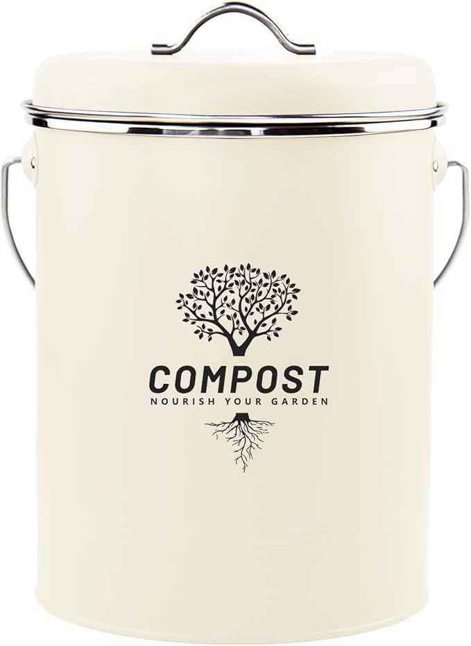 Kitchen Countertop Compost Bin, Odor Resistant Indoor Compost Bin by Holismo