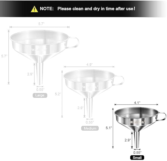Stainless Steel Funnel, Walfos Kitchen Funnel - Image 6