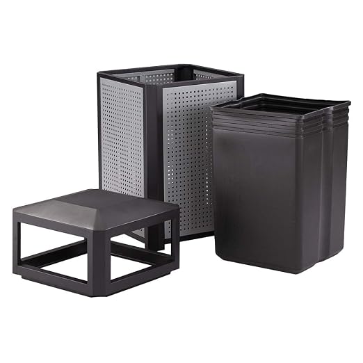 Safco Evos Steel Trash Can, 38 Gallons, Indoor and Outdoor Use, Commercial - Image 4