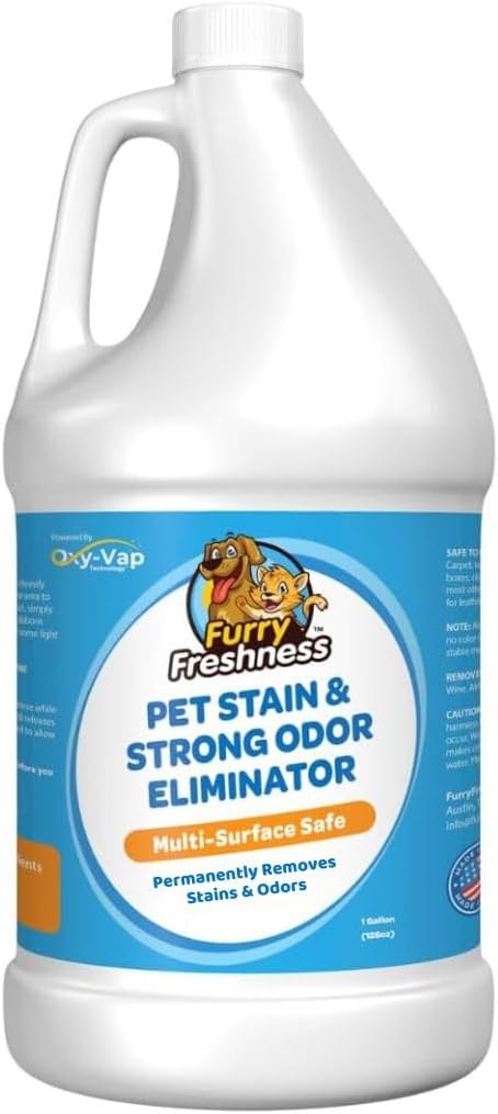 FurryFreshness Extra Strength Cat or Dog Pee Stain & Permanent Odor Remover + by FurryFreshness