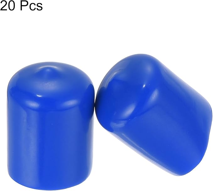 uxcell 20pcs Rubber End Caps 21mm ID Vinyl Round Tube Bolt Cap Cover Screw - Image 2