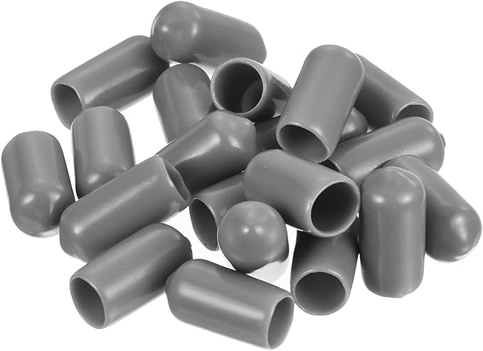 uxcell 20pcs Rubber End Caps Protective Caps 7.5mm ID Vinyl PVC Round Tube Bolt - Image 4