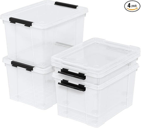 35 Quart Latching Storage Box by Yesdate
