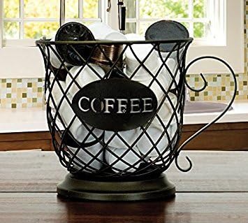 THE ORIGINAL Boston Warehouse Coffee Mug Kup Keeper, Storage Basket