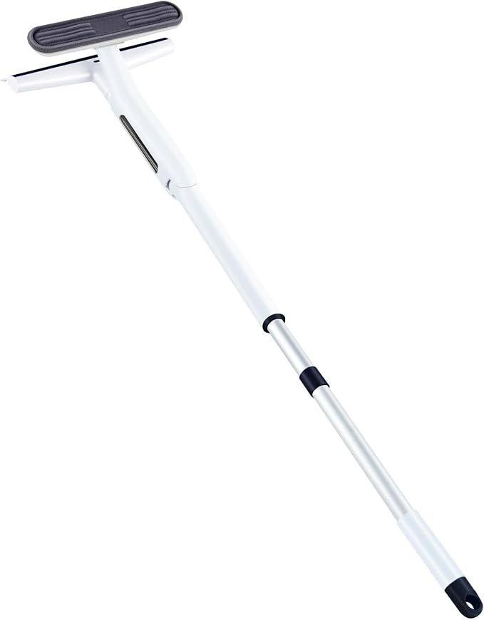 Red Horn Window Squeegee with Long Handle, Mirror Window Cleaning Squeegee Kit by Red+Horn