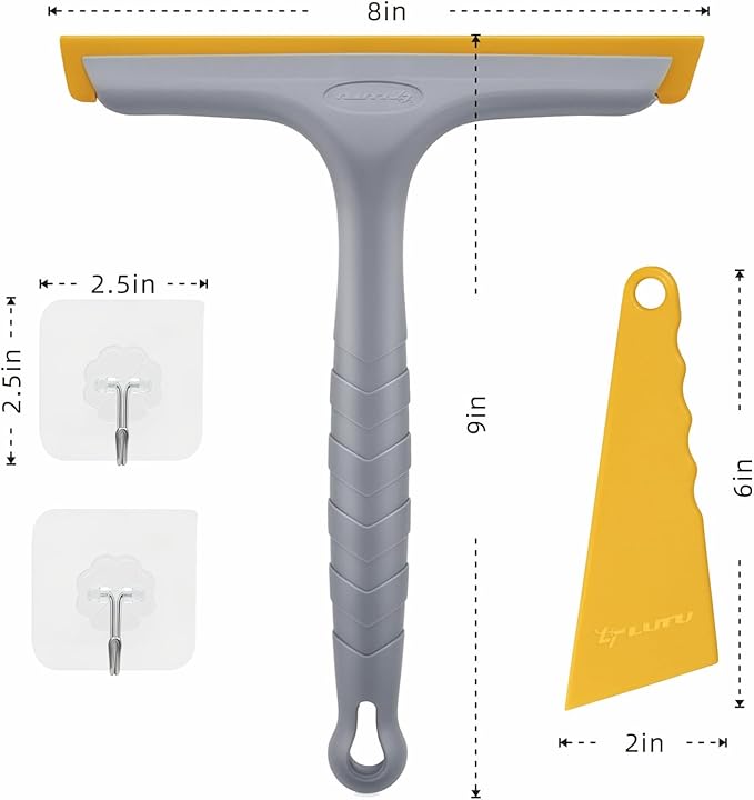Shower Squeegee for Glass Doors, Bathroom Squeegee for Shower, Window Squeegee - Image 4
