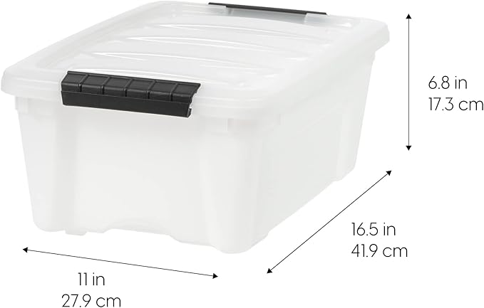 IRIS USA 13 Qt Stackable Plastic Storage Bins - Image 2