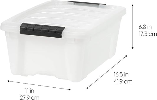 IRIS USA 13 Qt Stackable Plastic Storage Bins - Image 2