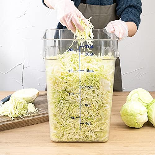 Restaurantware Met Lux 22 Quart Brine Buckets 10 Square Marinating Containers...