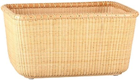 Basket Nantucket Basket Tea Fruit handicraft Storage Desktop Organizer Woven Rattan Handwoven rattanStorage Set with Lid for Shelves and Home Organizer Bins