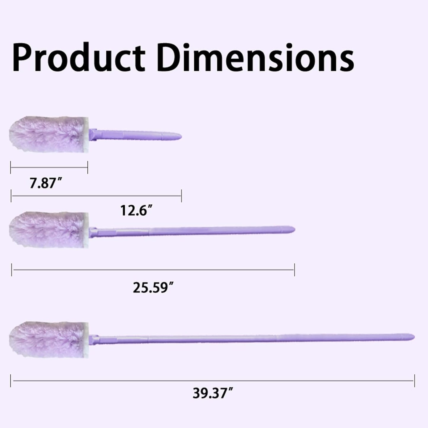 30 Disposable 360° Multi-Surface Duster Refills, Rugged Compatible with Swiffer Duster Refills (30 Duster Refills + 1 Short Handle + 1 Extendable Handle)
