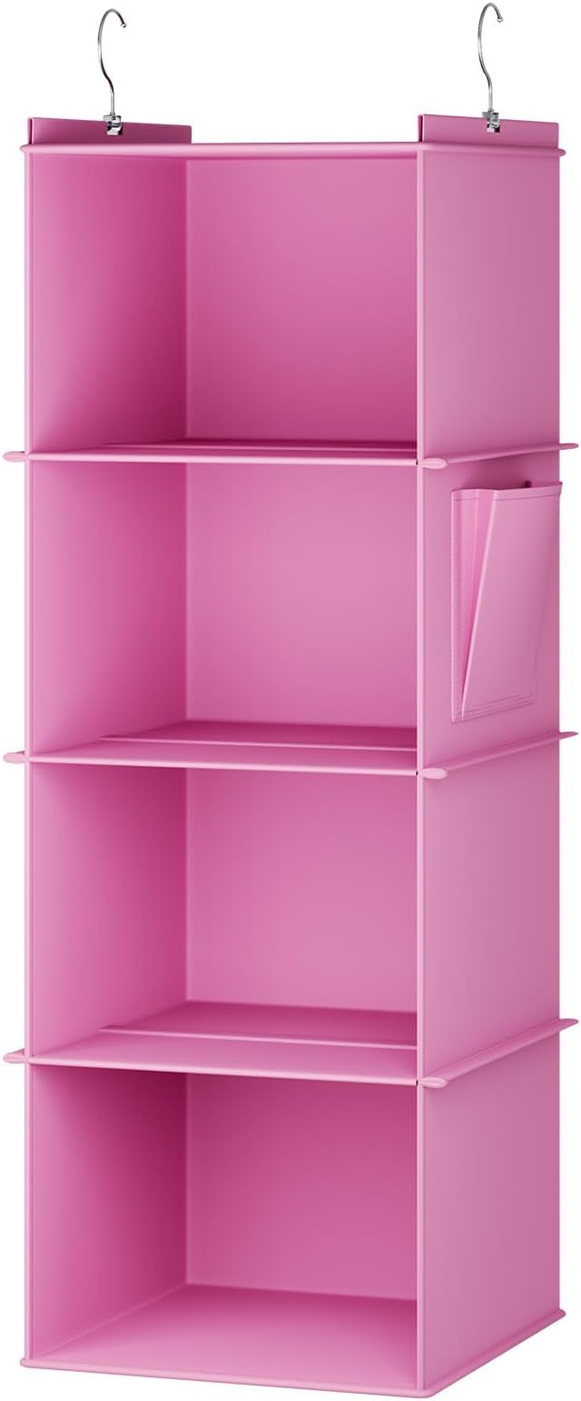 YOUDENOVA Hanging Closet Organizer, 4-Shelf Closet Hanging Storage Shelves - Image 8