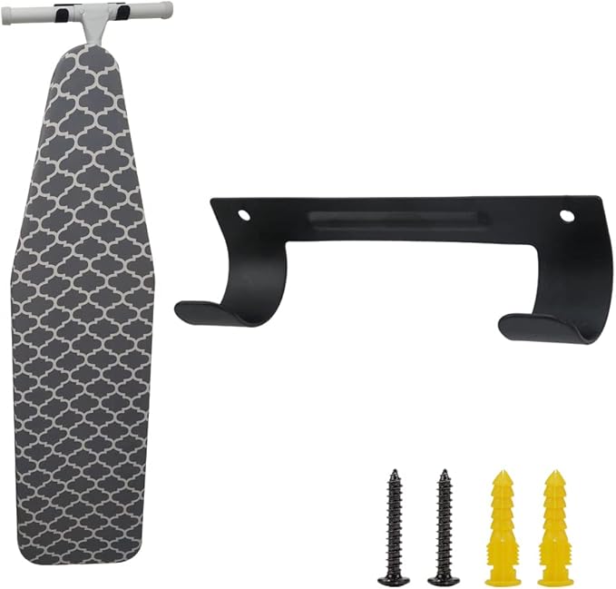 Ironing Board Hanger Wall Mount Ironing Board Holder Organizer Wall Rack by EXCLEN