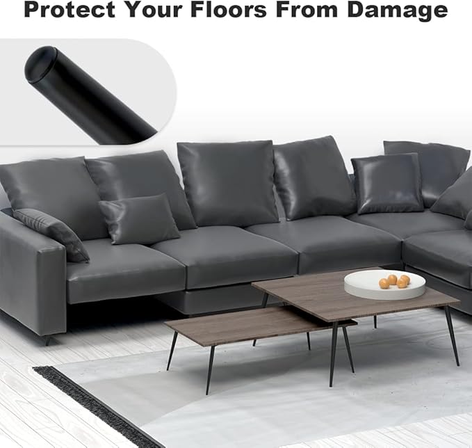 4PCS 4 Inch Matte Black Tapered Angled Legs - Image 5