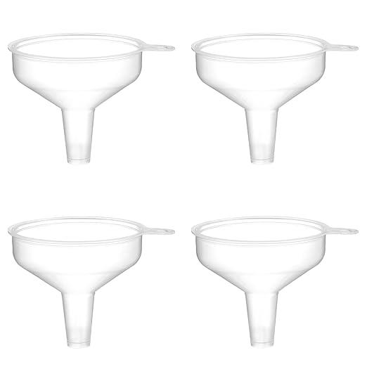 Small Funnels 4 Pack Food Grade Funnel Easily Transfer Liquids Granules Powders by Kanlpeia