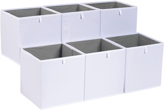 Amazon Basics Cube Organizer Bins, Collapsible Storage Baskets by AmazonBasics