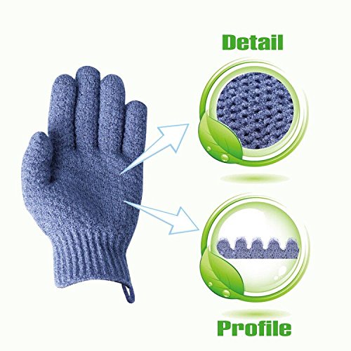 Evridwear Exfoliating Dual Texture Bath Gloves - Image 3