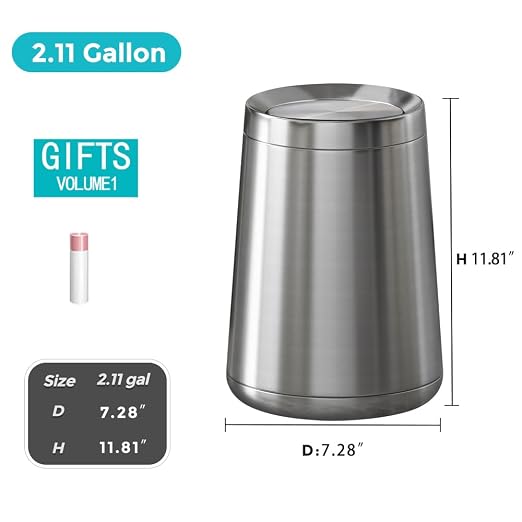 2.1 Gallon Bathroom Trash can - Image 7