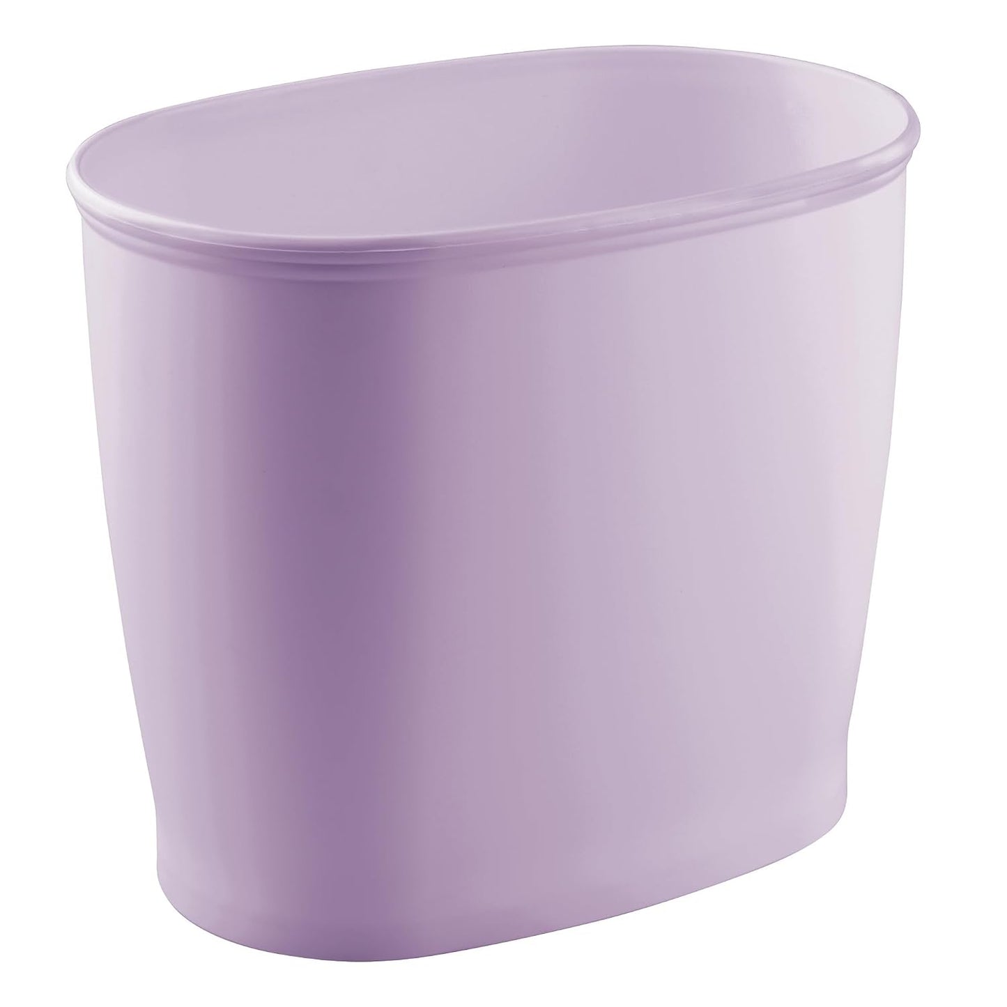 iDesign Slim Plastic Bathroom Trash Can, Purple | Small Garbage Bin, For Bedroom, Office, Desk, Dorm