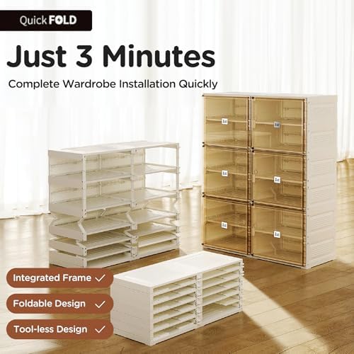 ANTBOX Portable Shoe Rack Organizer for Closet Entryway, Stackable Sneaker St...